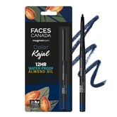 FACESCANADA Magneteyes Color Kajal 0.30g Highly Pigmented Kohl, 12Hr Long Stay, Matte Finish, Single Stroke Glide, Waterproof & Smudgeproof, Almond Oil Enriched