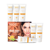 VLCC Anti Tan Facial Kit - 60 g | Power of 25 Vital Ingredients | Fights Sun Tan, Dark Spots, and Sun Spots |