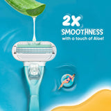Gillette Venus Smooth Combo pack | Razor plus 3 Carts | Aloe vera smooth