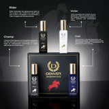DENVER Sporting Club Gift Set for Men - Rider, Victor, Champ, Goal - 20ML Each | Long Lasting Luxury Perfume EDP