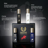 DENVER Sporting Club Gift Set for Men - Rider, Victor, Champ, Goal - 20ML Each | Long Lasting Luxury Perfume EDP