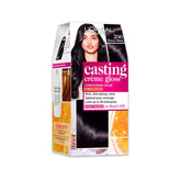 L'Oreal Paris Casting Creme Gloss Conditioning Hair Color - Ebony Black 200, 87.5 g + 72 ml, No Ammonia Formula, 4X Glossy Shine, Provides Optimal Grey Coverage, for All Hair Types