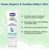 Chicco Baby Moments Diaper Rash Cream with Zinc Oxide & Vitamin B5, 100g| Natural Ingredients to Prevent Rashes & Irritation| Dermatologist Tested | Phenoxyethanol, Parabens & Lauryl sulphates free