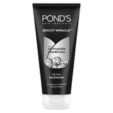 POND'S Bright Miracle Detox Facewash | 10X Power of Activated Charcoal| For Deep Cleaned Skin | Reveals Glow, Pollution Clear Face Wash, 200gm