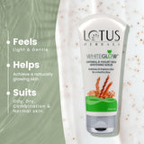 Lotus Herbals Whiteglow Oatmeal and Yogurt Skin Scrub | Oatmeal and Milk Yogurt | 50g