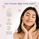 Dove Soothing Rose & Aloe Vera Body Wash for Replenished Skin, Refreshing Scent 1L