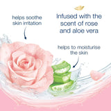 Dove Soothing Rose & Aloe Vera Body Wash for Replenished Skin, Refreshing Scent 1L