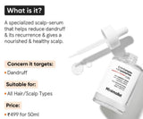 Minimalist Anti-Dandruff Hair Serum for Scalp | Pre Shampoo Treatment with CPH Complex & Oligopeptide 0.8% | With Elestab Advanced Anti Dandruff Molecule | For Women & Men | 50ml