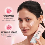 RENEE All Skin Lumi Glow Highlighting Sunscreen With Spf 50 | Lightweight & Non-Sticky | No White Cast | Protects Against Uva-Uvb | Radiant Finish, 50 G