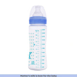 Chicco Well-Being 330 ml Feeding Bottle, Advanced Anti-Colic System, BPA Free, Hygienic Silicone Teat (Blue)