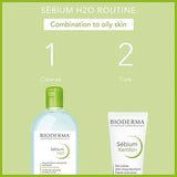Bioderma Sébium H2O Purifying Micellar Cleansing Water and Makeup Removing Solution for Combination to Oily Skin 250 ml