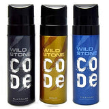 Wild Stone Code Platinum, Gold, Titanium Body Perfume (120ml each)