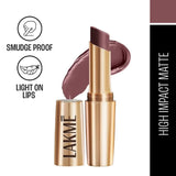 Lakme 9 To 5 Powerplay Priming Matte Lipstick, Lasts hrs, Chocolate Crush (3.6g)
