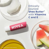 NIVEA Watermelon Shine 4.8g Lip Balm|24 H Melt in Moisture Formula|Natural Oils|Glossy Finish,4.8 g (Pack of 1)