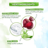 Mamaearth Beetroot Hydraful Sunscreen With Hyaluronic Acid - 50 g |SPF 50 & PA++++ | UVA & B Protection | Hydrates Skin | For Oily, Combination & Dry Skin | No white cast