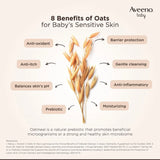 Aveeno Baby Daily Moisture Wash & Shampoo - Natural Oat Gentle Cleanser For Hair, Sensitive Body Skin (354ml)
