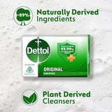 Dettol Original Germ Protection Bathing Soap Bar| Kills 99.99% germs, 125g each (Pack of 8)