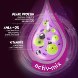 Sunsilk Black Shine, Shampoo, 1L, for Shiny, Moisturised & Fuller Hair, with Amla + Oil & Pearl Protein, Paraben-Free