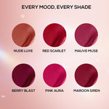 RENEE Everstay Matte Lipstick - Red Scarlet, Long Stay, Hydrating & Non-Drying, Smudge & Transfer Proof, Lightweight, Intense Pigment, Full Coverage, Vitamin E Infused, for All Occasions, 4.2g