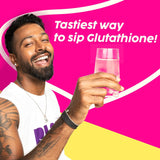 PLIX - THE PLANT FIX Glutathione Effervescent Tablets for Clear, Glowing & Youthful Skin | 500mg Glutathione, Vit E & Hyaluronic Acid | No Maltodextrin, No Sugar | Pack of 2 (30 tabs) | Strawberry