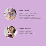 Foxtale De-Tan Skin Radiance Mask, With Lactic Acid, Brazilian Purple Clay & Kaolin Clay (75g)