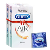 Durex Air Condoms for Men - 10 Count | Suitable for use with lubes