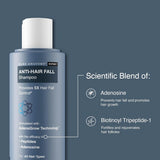 Bare Anatomy Anti Hair Fall Shampoo|5x Hair Fall Control & Growth|Contains Biotin Adenosine, & Peptides| For All Hair Types | For Women & Men | 250ml