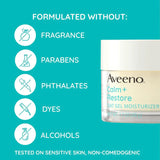Aveeno Calm + Restore Oat Gel Facial Moisturizer for Sensitive Skin (50ml)