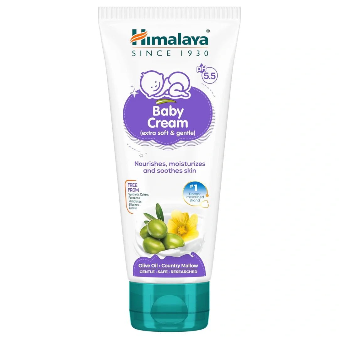 hbabycrm - Himalaya Baby Cream, Face Moisturizer & Day Cream, For Dry Skin (100ml) - Looknstyle