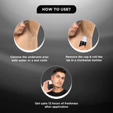 Bella Vita Intense Natural Underarm Roll On Deodorant for Men (50ml)