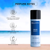 Bella Vita Luxury SKAI Aquatic | Long Lasting Deodorant Body Parfum for Man and Woman 150ml (Pack of 2)