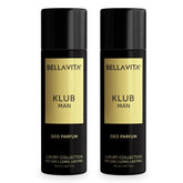 blvtklm - Bella Vita Luxury KLUB Man No Gas Body Deodorant Parfum for Men 150ml (Pack of 2) - Looknstyle