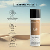 Bella Vita Luxury Oud White No Gas Body Spray Deodorant Parfum For Men 150ml (Pack of 2)