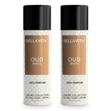 Bella Vita Luxury Oud White No Gas Body Spray Deodorant Parfum For Men 150ml (Pack of 2)