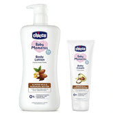 Chicco Baby Moments Body Lotion for Babies, 500ml|Almond Milk & Murumuru Butter -500ml , Chicco Baby Cream 100g Free
