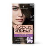 Schwarzkopf Colour Specialist At Home Permanent Hair Colour - 5.1 Cool Light Brown (165ml)