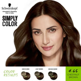 Schwarzkopf Simply Colour Permanent Hair Colour For 100% Grey Coverage - 4.65 Mocha Brown (142.5ml)