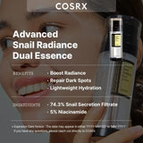 COSRX Advanced Snail Radiance Dual Essence with Niacinamide (80ml)