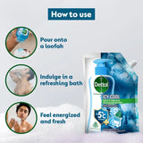 Dettol Body Wash and Shower Gel for Women and Men, Cool- 450ml | Soap-Free Bodywash | 12h Complete Odour Protection