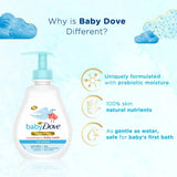 Baby Dove Rich Moisture Hair to Toe Baby Wash 200 ml, No Tears Body Wash for Baby's Soft Skin - Hypoallergenic, No Sulphates, No Parabens