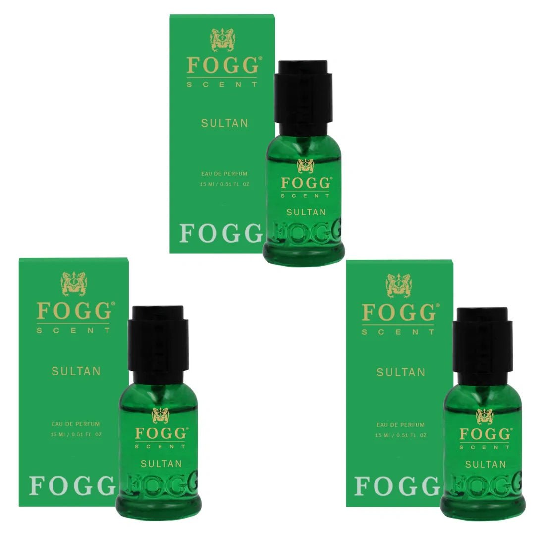 fbsulprm - FOGG Men Spray Scent Sultan Perfume, Long - Lasting, Fresh & Powerful Fragrance Spray, Eau De Parfum (15ml*3) - Looknstyle