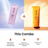 fxsunc2 - Foxtale Healthy Glow Combo for Soft and Hydrated Skin and a Healthy Golden Glow with Nourishing Moisturizer - 50 ml and Glow Sunscreen - 50 ml, For All Skin Types, Men & Women - Looknstyle