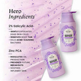 Foxtale Exfoliating Body Wash 2% Salicylic Acid & Zinc PCA, Reduces Body Acne & Smoothens Skin (250ml)