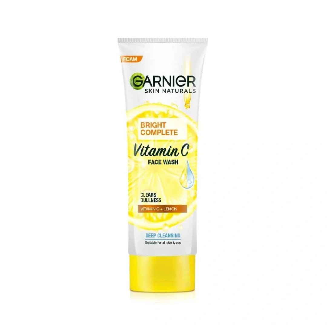 GR1 - Garnier Skin Naturals Bright Complete Vitamin C + Lemon Foam Face Wash 50g (Tube) - Looknstyle