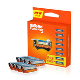 Gillette Fusion Manual Blades | 8 Pc | For men with styling back blade | For Perfect Shave and Perfect Beard Shape