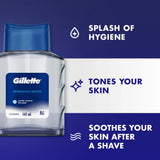 Gillette After Shave Splash Refreshing Breeze 50Ml, White, Gel, Men