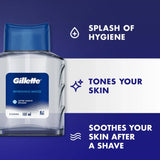 ge6 - Gillette After Shave Splash Refreshing Breeze 50Ml, White, Gel, Men - Looknstyle