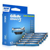 Gillette Mach 3 Manual Shaving Razor Blades (Cartridge) 12s pack