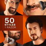 gbpofus - Gillette Fusion Power Blades for men with styling back blade - 2 count for Perfect Shave and Perfect Beard Shape - Looknstyle