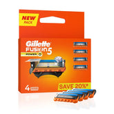 Gillette Fusion Power Blades for men with styling back blade - 4 count for Perfect Shave and Perfect Beard Shape